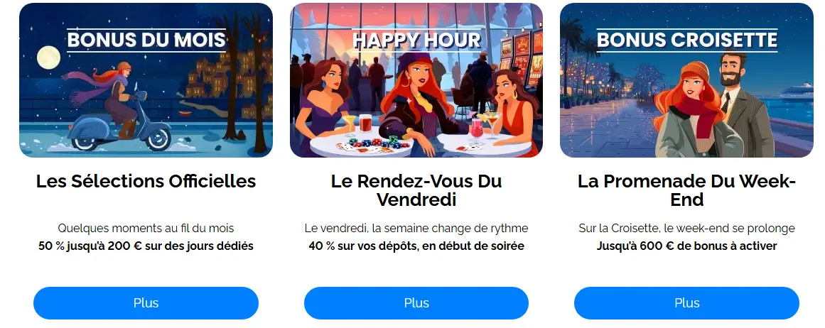 Bonus de bienvenue – offre pour la première inscription et premier dépô